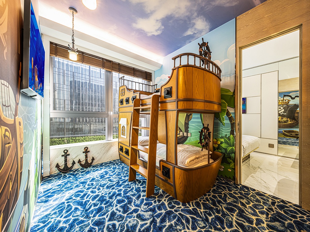 Theme family suite with patio